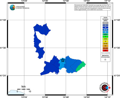 Mappa EMS - territori comuni