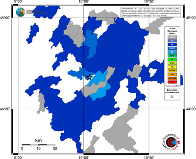 Mappa EMS - territori comuni