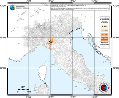 Mappa territorio comunale con almeno 3 questionari