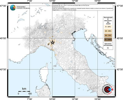 Mappa territorio comunale con almeno 3 questionari
