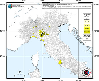 Mappa territorio comunale con almeno 3 questionari