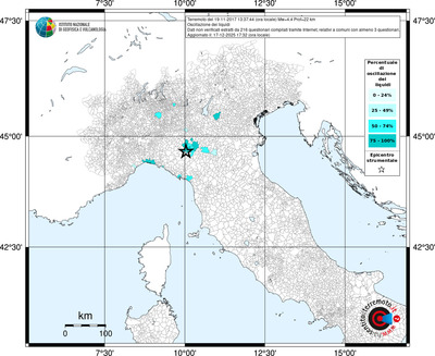 Mappa territorio comunale con almeno 3 questionari