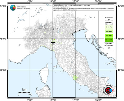 Mappa territorio comunale con almeno 3 questionari