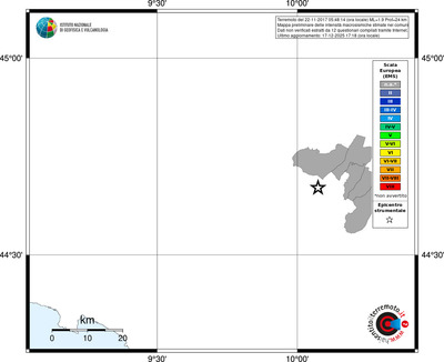 Mappa EMS - territori comuni
