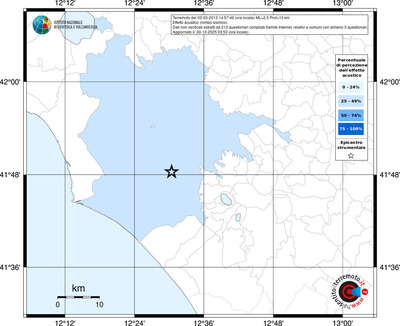 Mappa territorio comunale con almeno 3 questionari