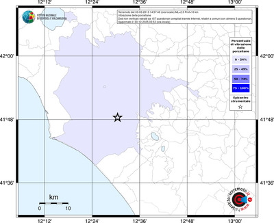 Mappa territorio comunale con almeno 3 questionari