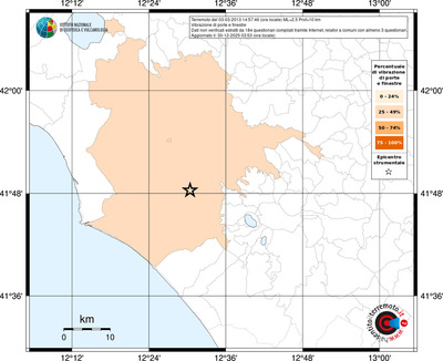 Mappa territorio comunale con almeno 3 questionari