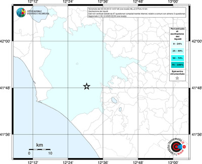 Mappa territorio comunale con almeno 3 questionari