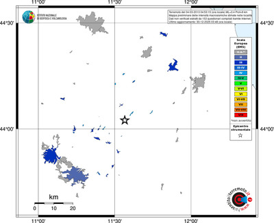 Mappa EMS - territori località