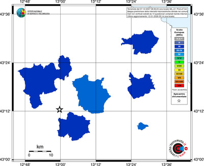 Mappa EMS - territori comuni