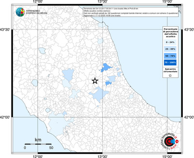 Mappa territorio comunale con almeno 3 questionari