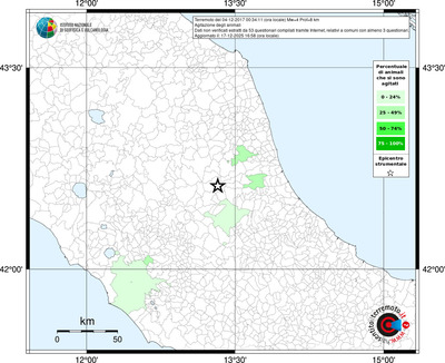 Mappa territorio comunale con almeno 3 questionari