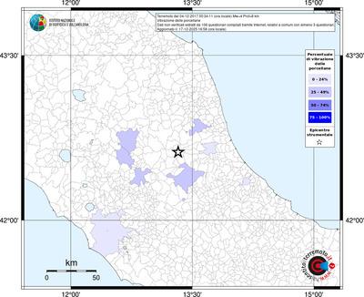 Mappa territorio comunale con almeno 3 questionari