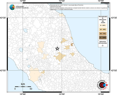 Mappa territorio comunale con almeno 3 questionari