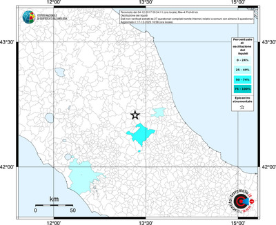 Mappa territorio comunale con almeno 3 questionari