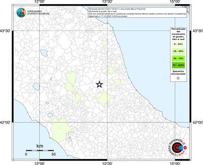 Mappa territorio comunale con almeno 3 questionari