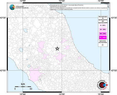 Mappa territorio comunale con almeno 3 questionari