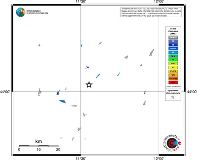 Mappa EMS - territori località
