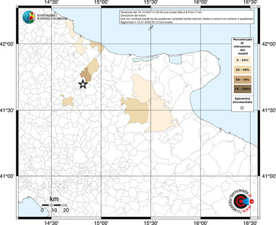Mappa territorio comunale con almeno 3 questionari