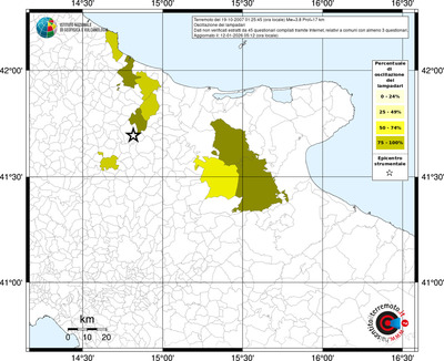 Mappa territorio comunale con almeno 3 questionari