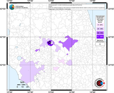 Mappa territorio comunale con almeno 3 questionari
