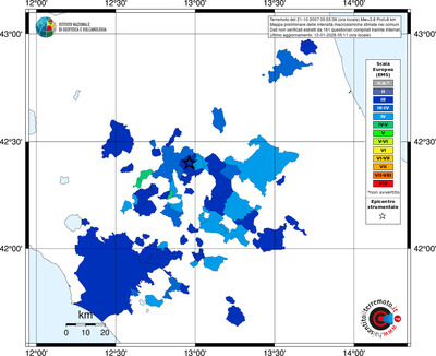Mappa EMS - territori comuni