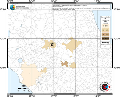 Mappa territorio comunale con almeno 3 questionari