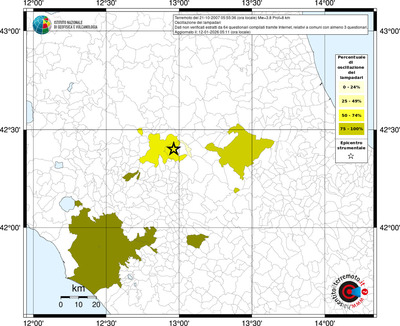 Mappa territorio comunale con almeno 3 questionari