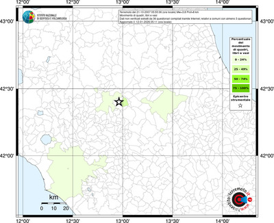 Mappa territorio comunale con almeno 3 questionari