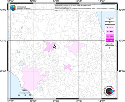 Mappa territorio comunale con almeno 3 questionari