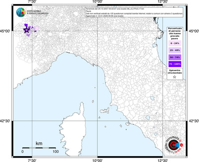Mappa territorio comunale con almeno 3 questionari