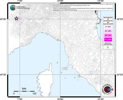 Mappa territorio comunale con almeno 3 questionari