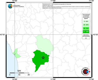 Mappa territorio comunale con almeno 3 questionari
