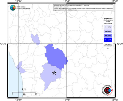 Mappa territorio comunale con almeno 3 questionari