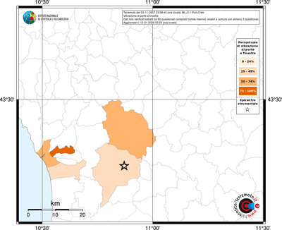 Mappa territorio comunale con almeno 3 questionari