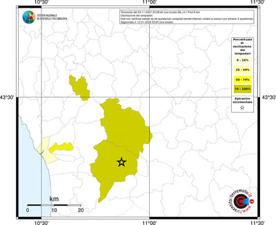 Mappa territorio comunale con almeno 3 questionari