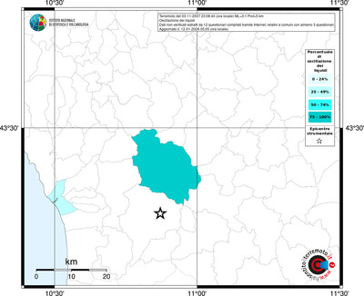 Mappa territorio comunale con almeno 3 questionari