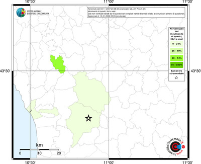 Mappa territorio comunale con almeno 3 questionari