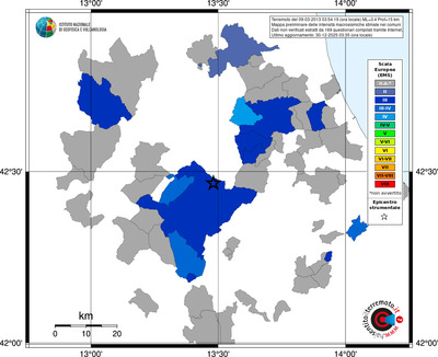 Mappa EMS - territori comuni