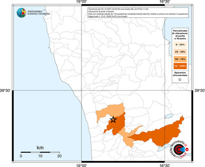 Mappa territorio comunale con almeno 3 questionari