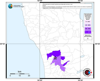 Mappa territorio comunale con almeno 3 questionari