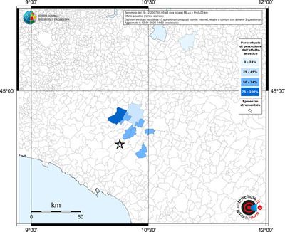 Mappa territorio comunale con almeno 3 questionari