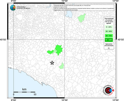 Mappa territorio comunale con almeno 3 questionari