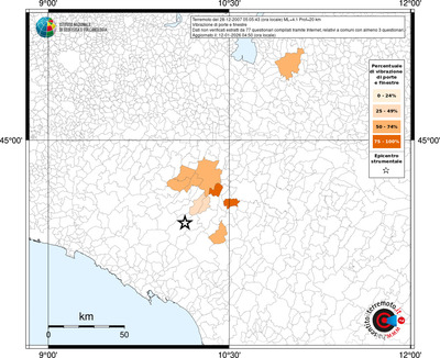 Mappa territorio comunale con almeno 3 questionari