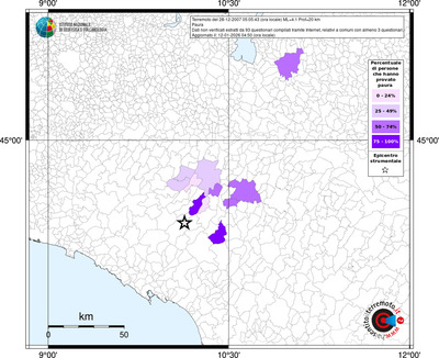 Mappa territorio comunale con almeno 3 questionari