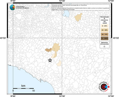 Mappa territorio comunale con almeno 3 questionari