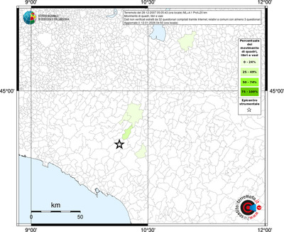 Mappa territorio comunale con almeno 3 questionari