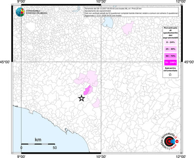 Mappa territorio comunale con almeno 3 questionari