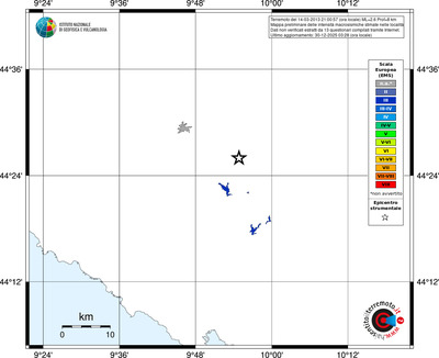 Mappa EMS - territori località
