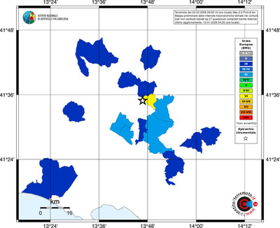 Mappa EMS - territori comuni